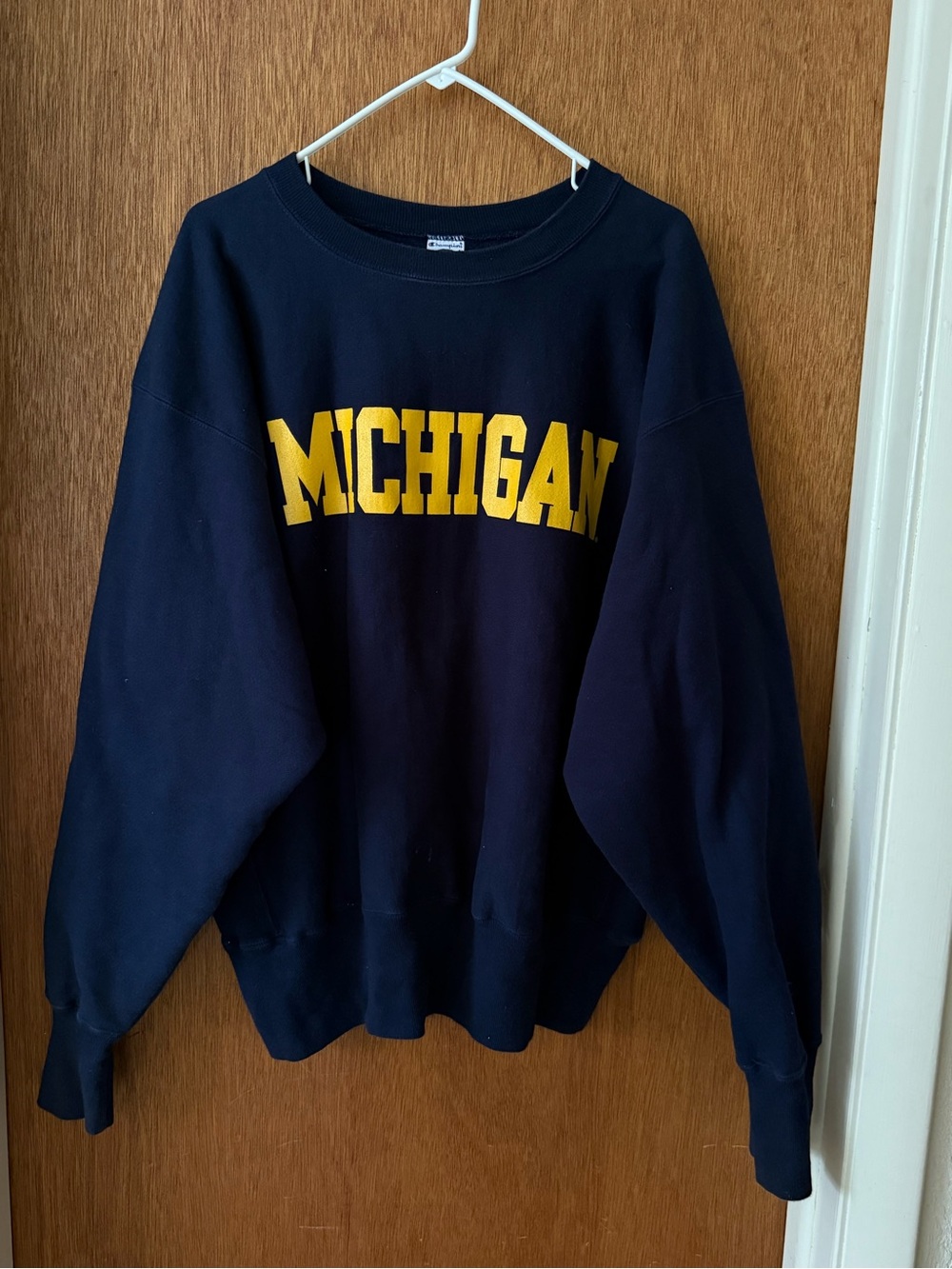 1980s Champion Navy Blue Michigan Crewneck Sweatshirt